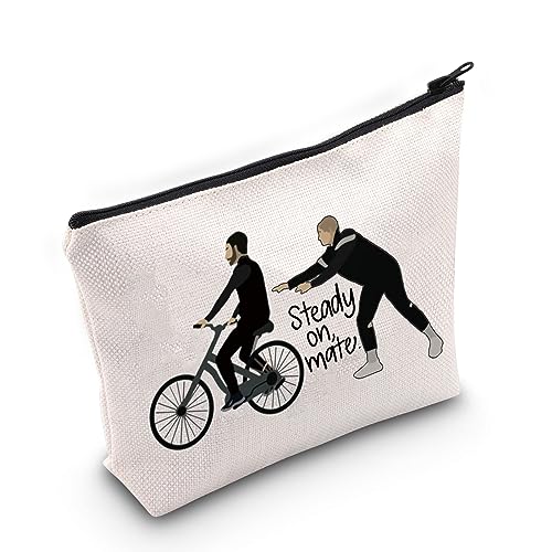 WCGXKO TV Show Inspired Steady On Mate Roy Kent Jamie Tartt Canvas Makeup Bag for Fans (Steady on)