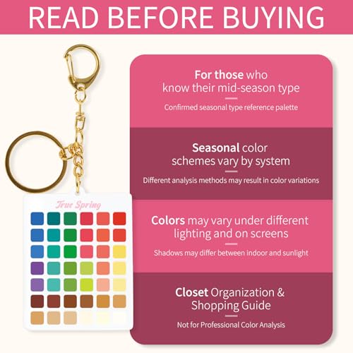 Seasons Color Analysis Swatch Keychain