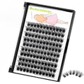 Bodermincer 120 Clusters/box Wide Cluster 3D Effect Glue Bonded Cluster Eyelashes Individual Eyelash Extension Eyelashes Bunches False Eyelashes Home Eyelash Extension (12MM)