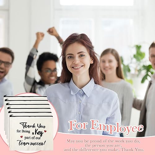 Cunno 24 Pcs Employee Appreciation Gift for Coworkers Cosmetic Makeup Bags Thank You Team CNA Week Appreciation Retirement Farewell Goodbye Day Gifts for Coworkers Teacher Nurse Employee Social Worker