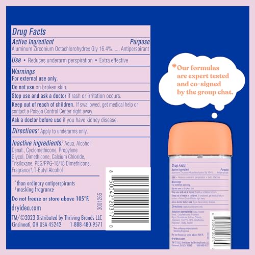 Dry Idea Gel Deodorant for Women | 72Hr Odor Control, Sensitive Skin