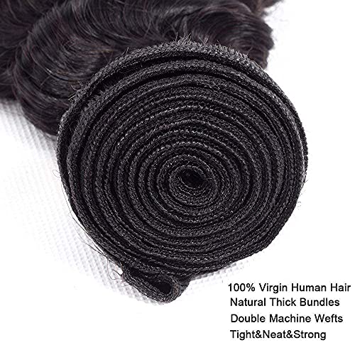 Deep Wave Human Hair Bundles - 12, 14, 16 Inch Brazilian Virgin Hair