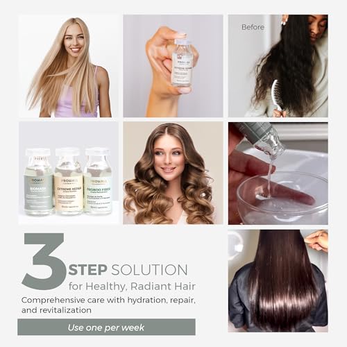 Prohall Deep Conditioning Hair Mask Set for Damaged Hair - 3 Ampoules