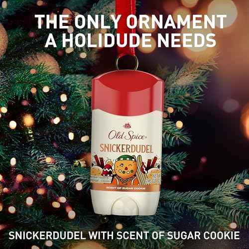Old Spice Antiperspirant & Deodorant for Men, Holidudes Limited Edition, 24/7 Sweat Protection, Stocking Stuffer, Snickerdudel Sugar Cookie Scent, 2.6 oz