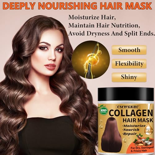 Keratin & Collagen Deep Conditioning Hair Mask for Dry Damaged Hair