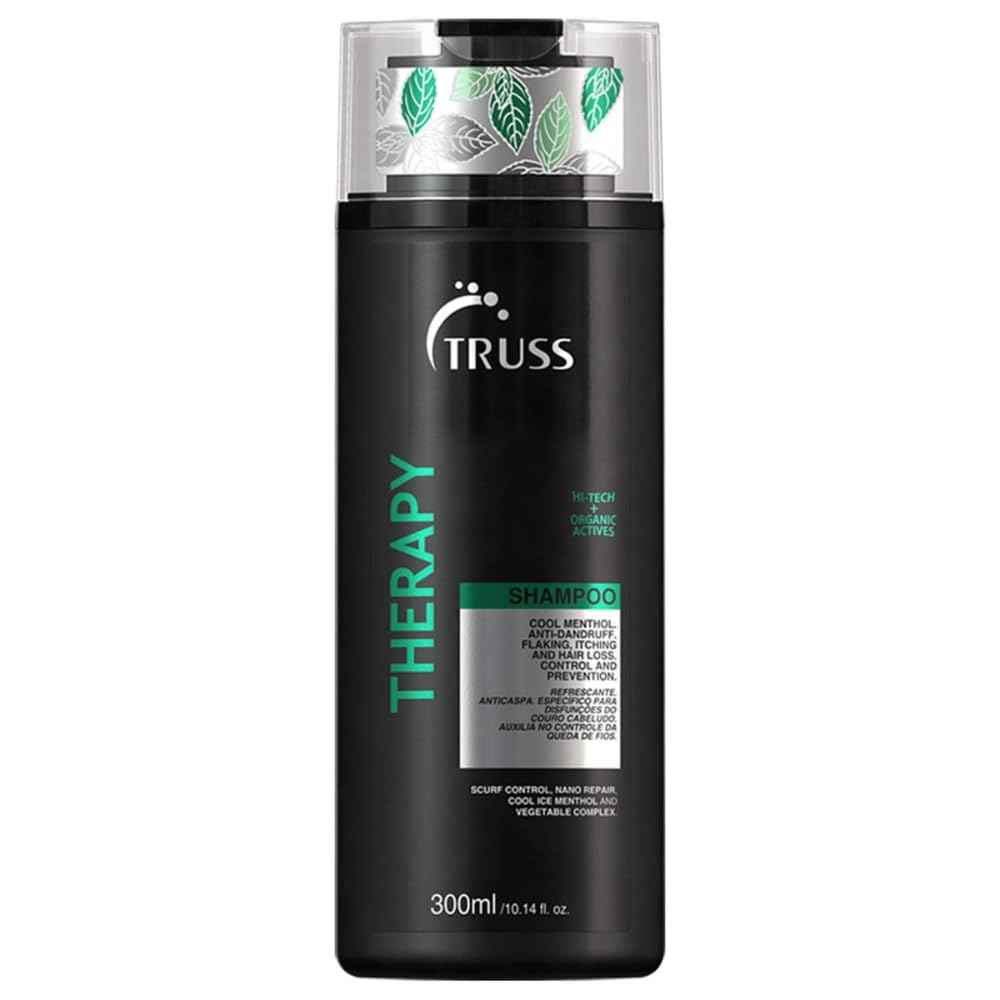 TRUSS Therapy Anti Dandruff Shampoo for Women & Men - Hair Shampoo & Itchy Scalp Treatment Infused with Menthol - Gentle Hair Care for Excess Oiliness & Flaking - pH Balanced & Paraben-Free (10.14 oz)
