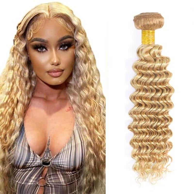32 Inch Blonde Deep Wave Human Hair Bundle P27/613