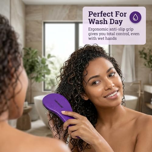 Performore Curved Vented Boar Bristle Detangler Hairbrush