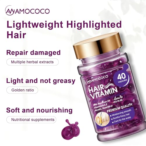Hair Oil Capsules with Keratin & Argan Oil - 40 Pack
