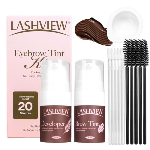 Lashview Eyebrow Tint Kit - 6-Week Long-Lasting Brow Color