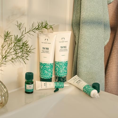 The Body Shop Tea Tree Skin Clearing Foaming Cleanser ? Purifying Face Wash For Oily, Blemished Skin ? Vegan ? 4.2 Fl Oz - Packaging May Vary