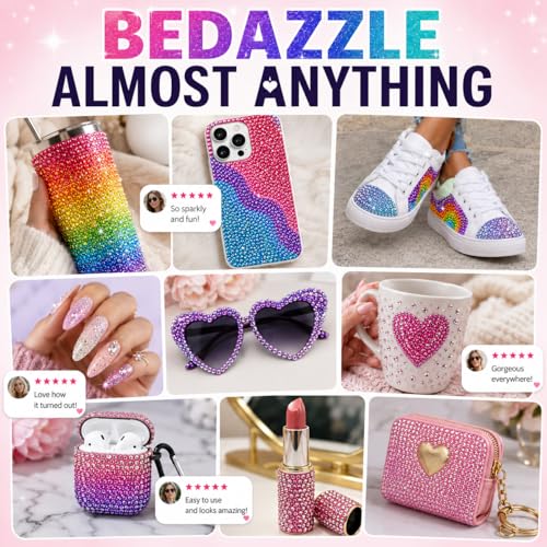 Bedazzling Kit with 40 Colors Jelly Rhinestones - 40000 Pcs 3mm Gems