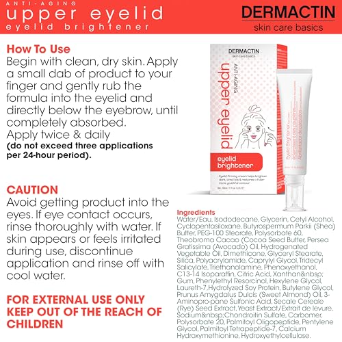 Dermactin Upper Eyelid Firming Cream 1 oz – Lifts Sagging Skin
