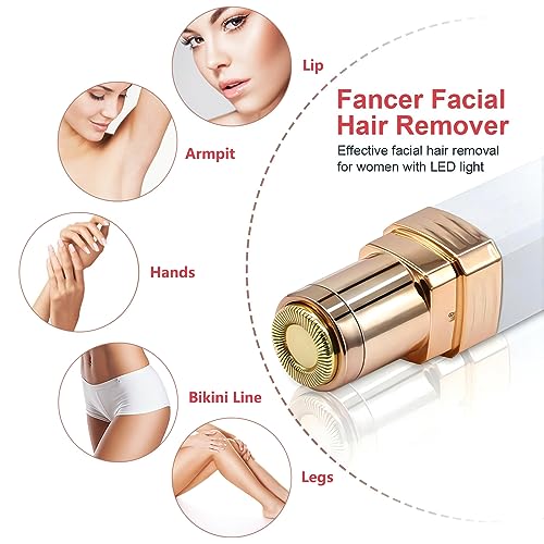 Facial Hair Removal for Women, Upper Lip Face Shaver Electric Facial Hair Remover Device for Women Ladies Hair Remover for Face Hair Fuzz Chin Mustaches