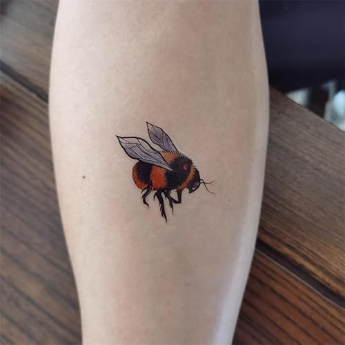 Bee Insect Temporary Tattoo Sticker Waterproof Ladybug Men Women Party Favor Hand Arm Shoulders 10.5X6cm Set of 24 (SF257)