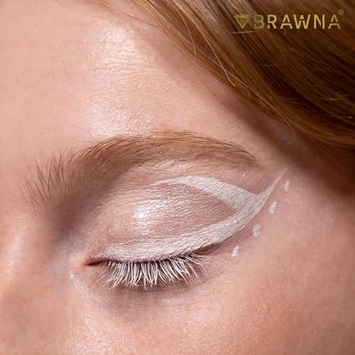 BRAWNA Professional Eyebrow Mapping Kit - White Mapping Paste & Brushes