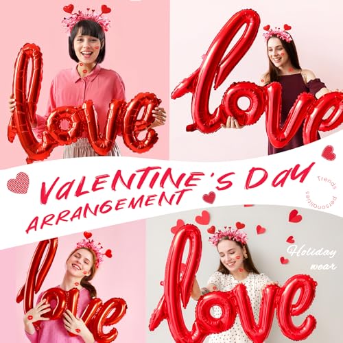 Valentine's Day Heart Sequin Bopper Headband Set - 3pc