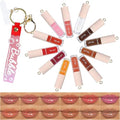 O'CHAIN 12 Color Lip Oil Set with Keychain - Moisturizing & High Shine