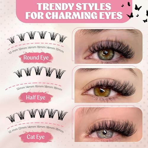 Feather Me Cluster Lashes D Curl 10-18mm Mixed Length