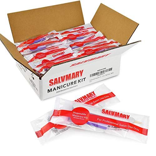 Disposable Pumice Pads Foot Scrubber Sponge Pedicure Stone & Professional Disposable Manicure Kit Bundle