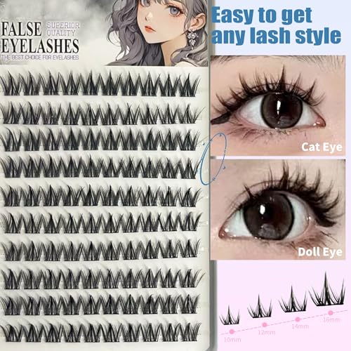 Pre-Glued Lash Clusters - Natural Look Eyelash Extensions