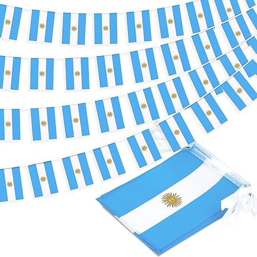 Argentina Flag Pennant Banner - 33ft Bunting with 30 Flags