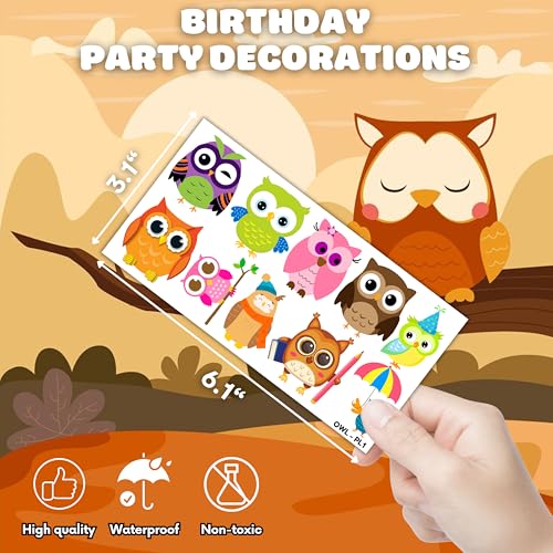 101 PCS Owl Temporary Tattoos - 10 Sheets Party Favors