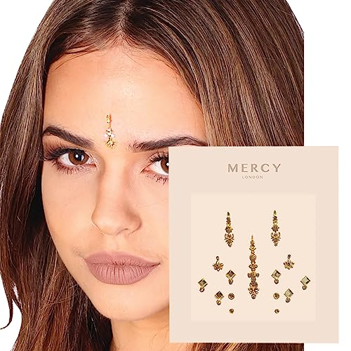 Gold Crystal Bindi Face Jewels Multipack