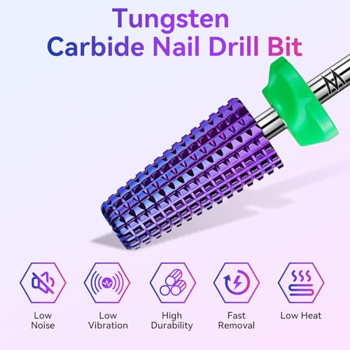5-in-1 Nail Drill Bit - Tungsten Carbide for Acrylic & Gel Removal