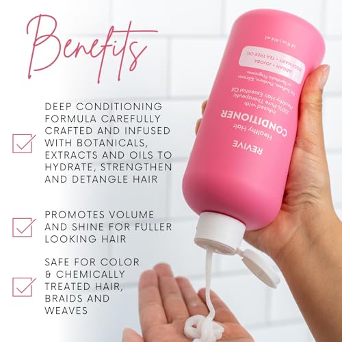REVIVEEO Healthy Hair Conditioner Set Strengthening, Hydrating, Scalp-Nourishing, Biotin, Argan Oil