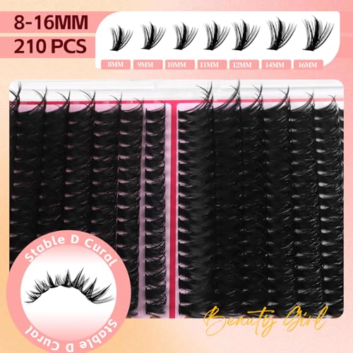 FADVAN Lash Clusters 8-16mm D Curl Volume Eyelash Extensions