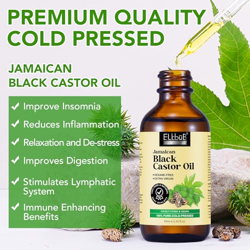 Jamaican Black Castor Oil for Hair Growth & Moisturizing - 2 fl oz