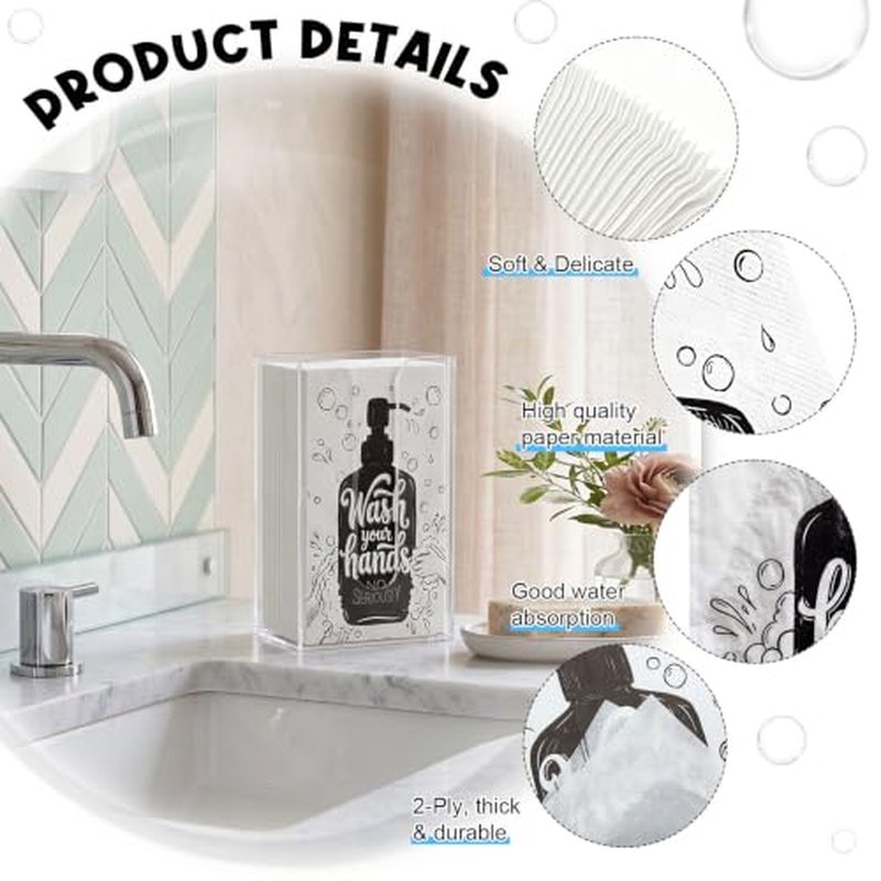 150 Pcs Disposable Hand Towels with Acrylic Holder