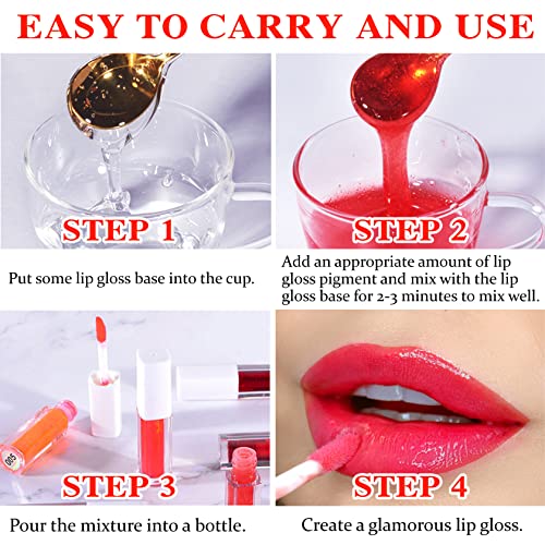 12 Colors DIY Lip Gloss Pigment Set – Natural Liquid Dyes