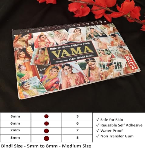 VAMA Velvet Bindis - 948 Multicolor Bollywood Bindi Book