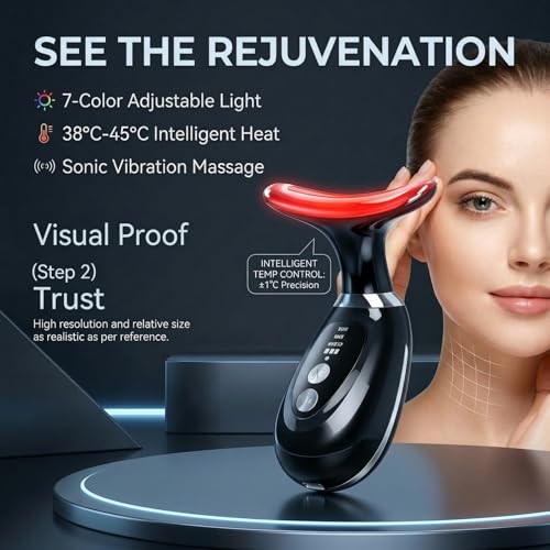 3-in-1 Facial Massager with LED Light & Heating Function