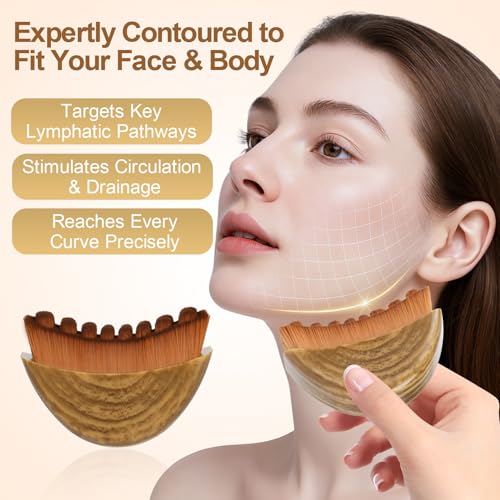 Lymphatic Face & Body Brush - Dual-Action Massage & Contouring Tool