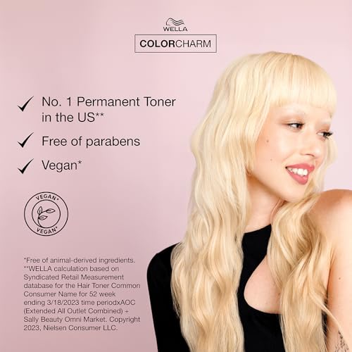COLORCHARM Permanent Liquid Hair Toners | Neutralize Brass | Healthy-Looking Blondes Tones | Vegan & Free of Parabens