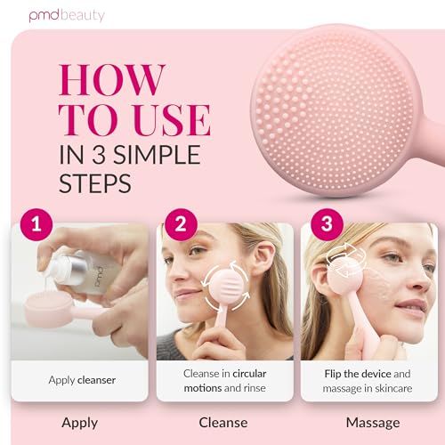 PMD Beauty Clean Waterproof Silicone Facial Cleansing Brush & Massager