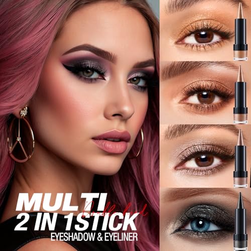 2-in-1 Gradient Eyeliner & Eyeshadow Stick Combo, Waterproof
