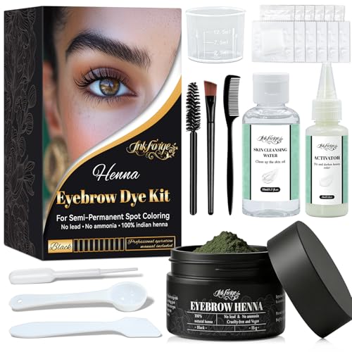 InkForge Henna Eyebrow Color Kit - Waterproof, Natural Look