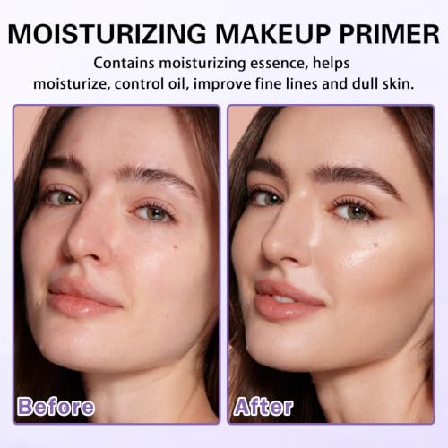 2-Pack Color Correcting Face Primer with SPF 50 - Purple Pink Green | Hydrating & Long-Lasting Makeup Base