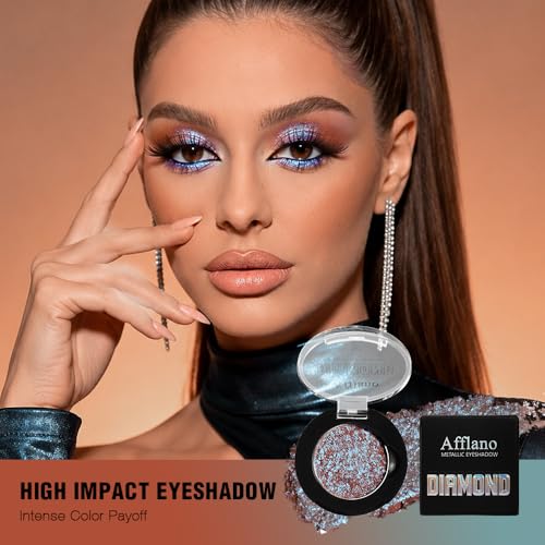 Afflano Multichrome Purple Blue Eyeshadow – Holographic Shimmer