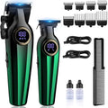 BILLAR Professional Hair Clipper for Men Hair Cutting Kit Men's Beard Trimmer Hair Trimmer Shaver Cordless Barber Clippers and Trimmers£¨Green£©