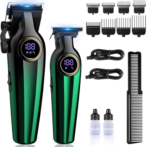 BILLAR Professional Hair Clipper for Men Hair Cutting Kit Men's Beard Trimmer Hair Trimmer Shaver Cordless Barber Clippers and Trimmers£¨Green£©