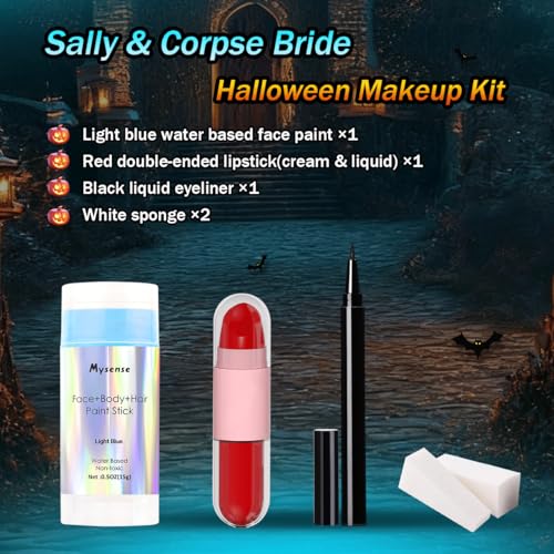 Sally Corpse Bride Makeup Kit - Halloween Face Paint Set