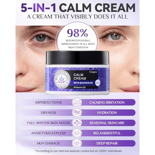 2025 Updated Magnesium Cream for Sleep: Nighttime Magnesium Lotion, Deep Hydration, Skin Care for Kid, Men, Women (Lavender)£¬2PC