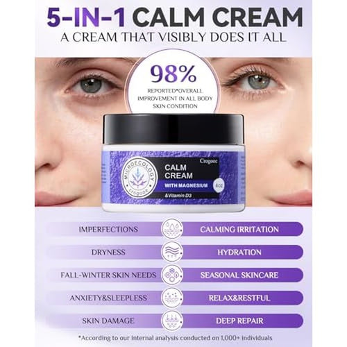 2025 Updated Magnesium Cream for Sleep: Nighttime Magnesium Lotion, Deep Hydration, Skin Care for Kid, Men, Women (Lavender)£¬2PC