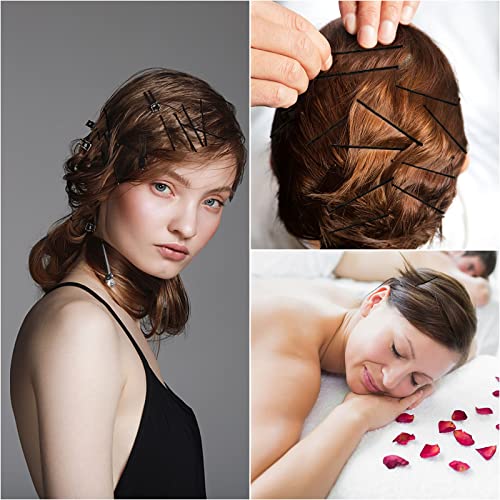 800 Pcs Black Hair Bobby Pins 2 Inch with Storage Box