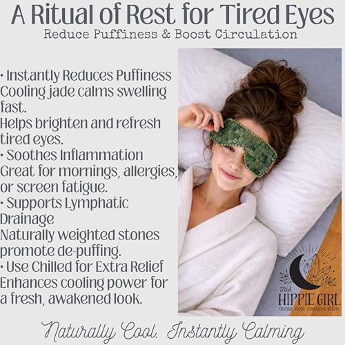 Jade Eye Mask for Puffy Eyes – Natural Cooling Stone